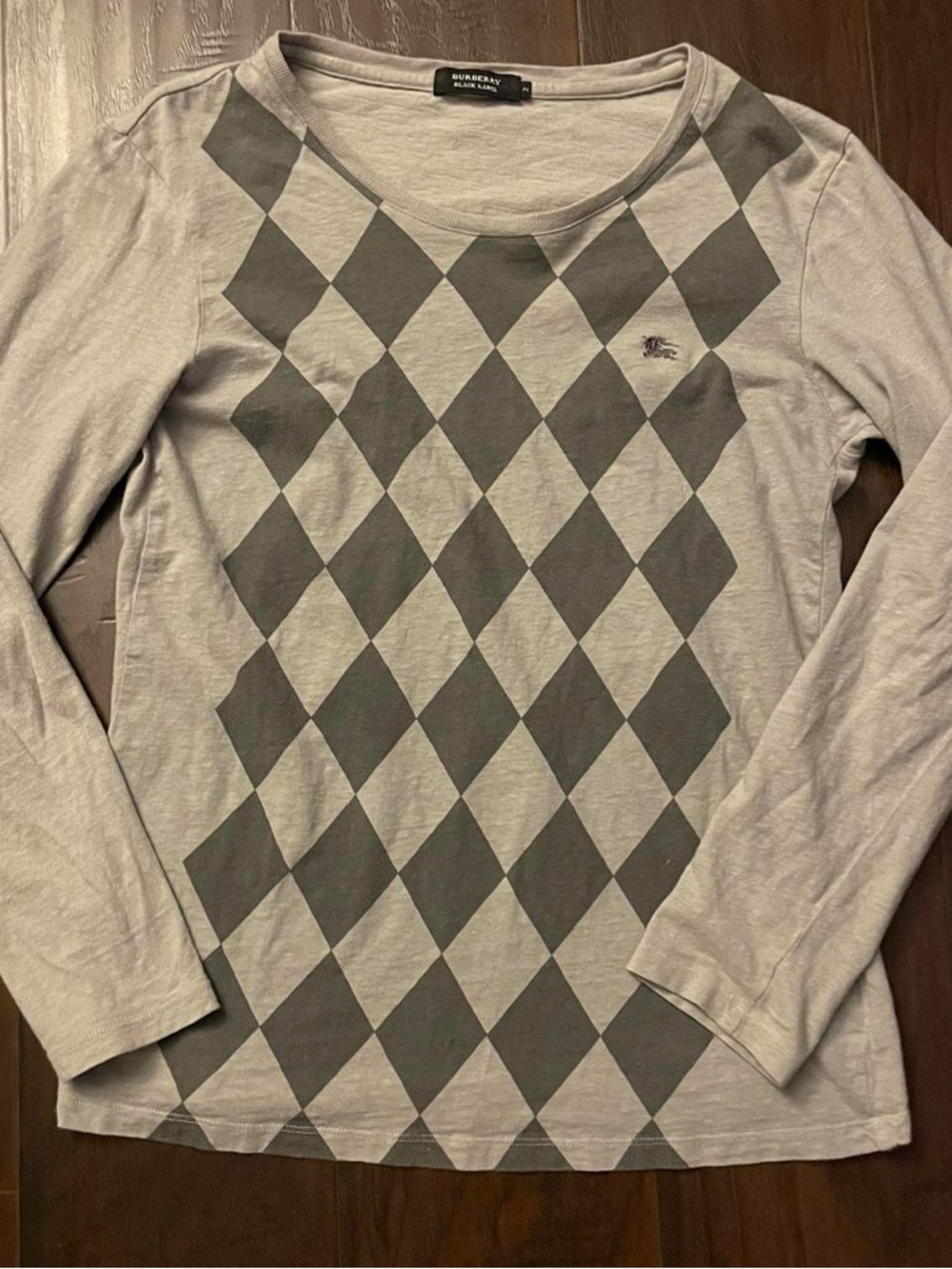 burberry argyle grey long sleeve gothic shirt